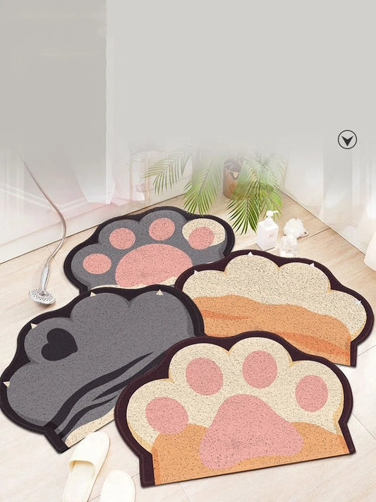 Cute Cat Litter Mat Trapping Anti Slip Floor