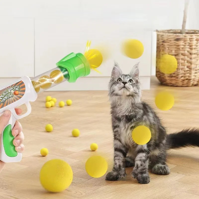 Interactive Shooter Gun Teaser Stretch 9 Mini Pompoms