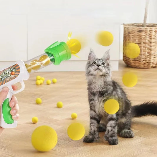 Interactive Shooter Gun Teaser Stretch 9 Mini Pompoms
