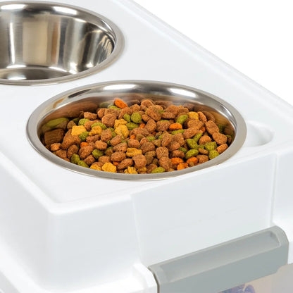 Airtight Pet Food Container with Bowls Durable