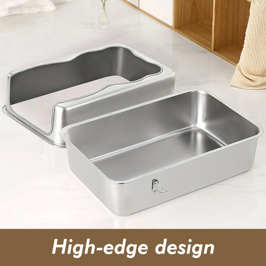 Litter Box High Sided Top Entry Litter Pan