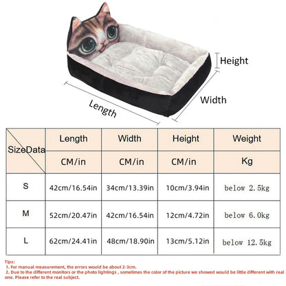 Sofa Washable Cartoon Pet Beds for Small Dogs Cats