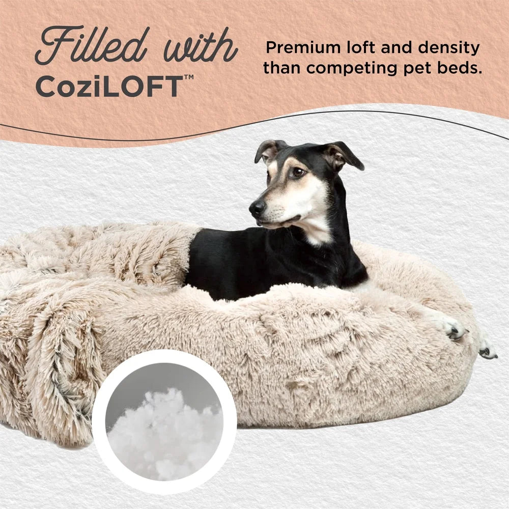 Calming Donut Cuddler Pet Bed Machine Washable