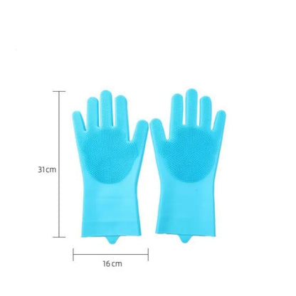 Silicone Pet Hair Removal Gloves Shower Anti-bite Massage
