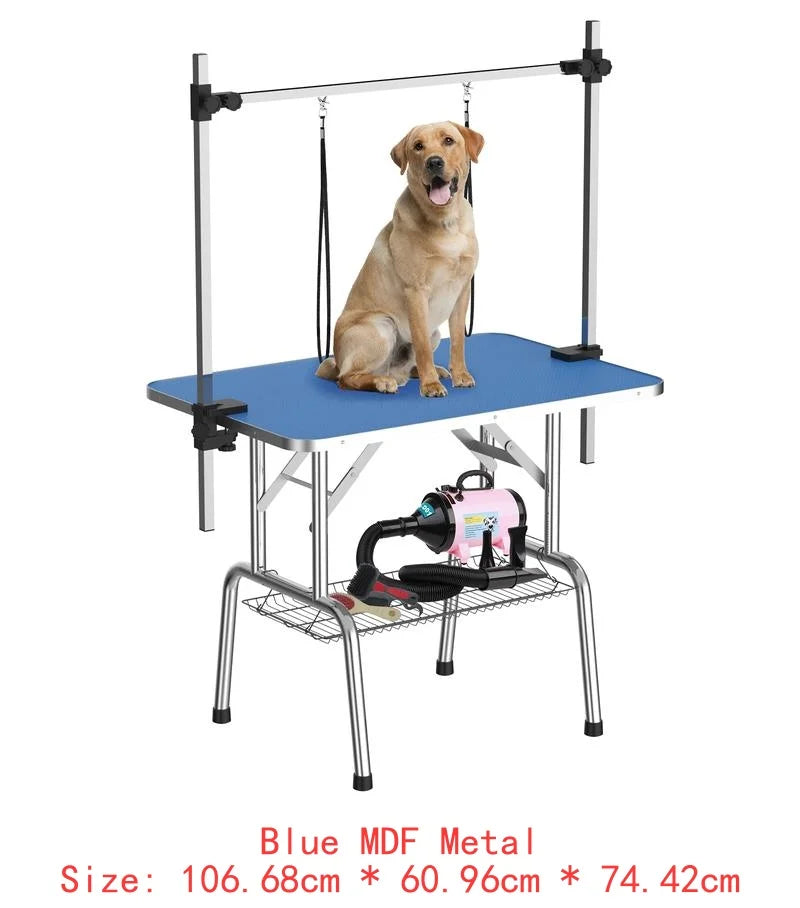 42" Foldable Pet Grooming Table with Adjustable Arm