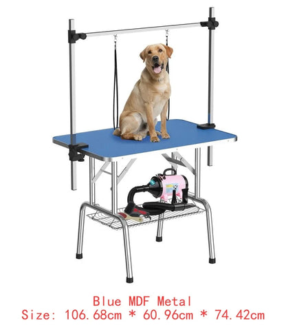 42" Foldable Pet Grooming Table with Adjustable Arm