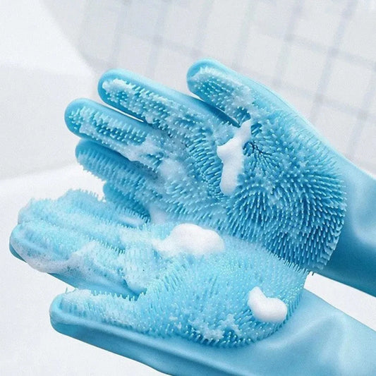 Pet Grooming Bathing Gloves Shampoo Massaging Cleaning