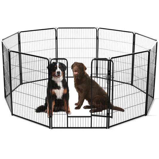 8 Panel Dog Fence Exercise for Yard Heavy Duty