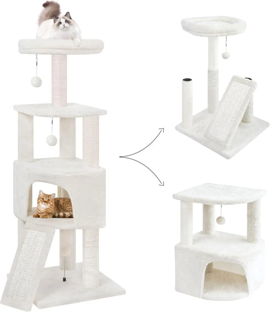 Cat Tower with Scratching Post, Scratching Board and Cat Toys