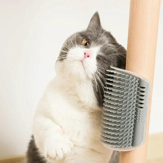 Cat Corner Scratching Rubbing Brush  Hair Removal