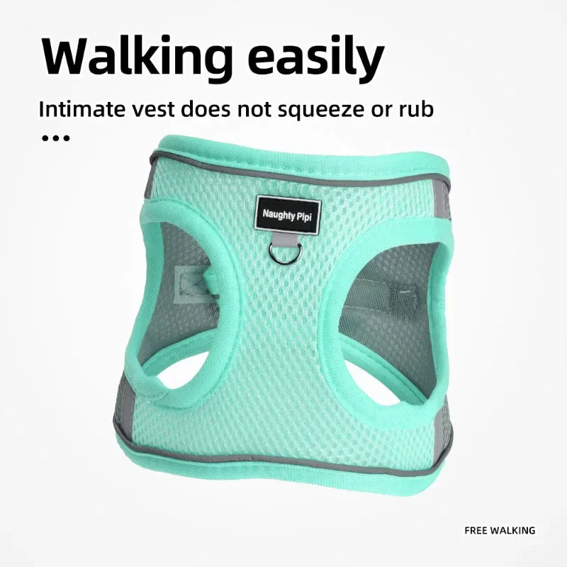 Dog Harness Adjustable With Leash