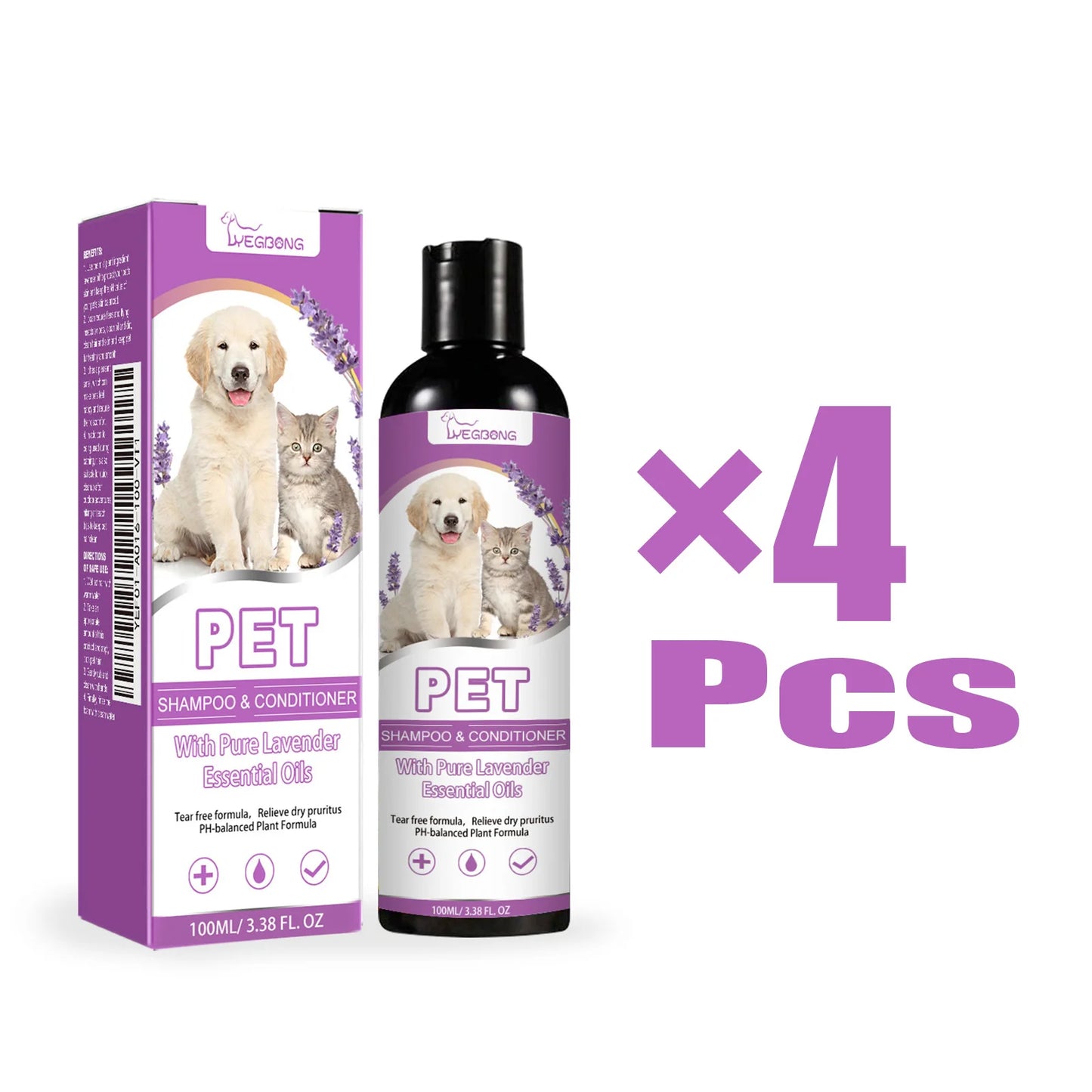 100ml Pets Shampoo Conditioner Protect Skin Flea Killer