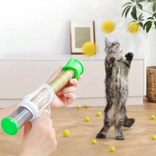 Interactive Shooter Gun Teaser Stretch 9 Mini Pompoms