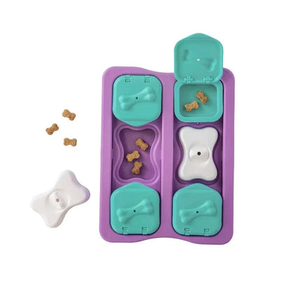 Interactive Dog Puzzle with 10 Hidden Treat Compartments
