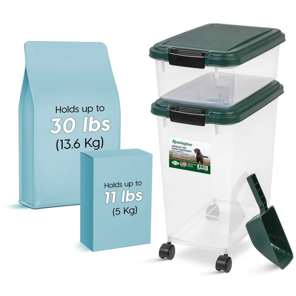 Airtight Pet Food Treats Container Set Easy Access