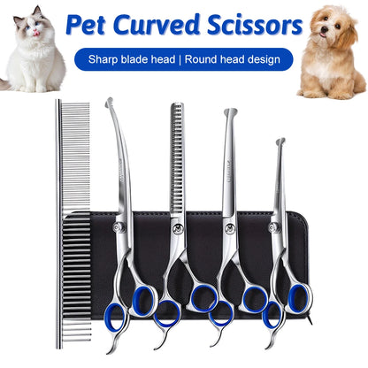 7Pcs/set Scissors Set for Pet Dog Grooming