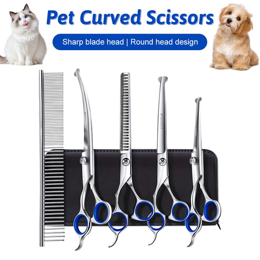 7Pcs/set Scissors Set for Pet Dog Grooming
