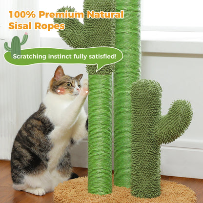 Cactus Cat Scratching Post Interactive Dangling Ball