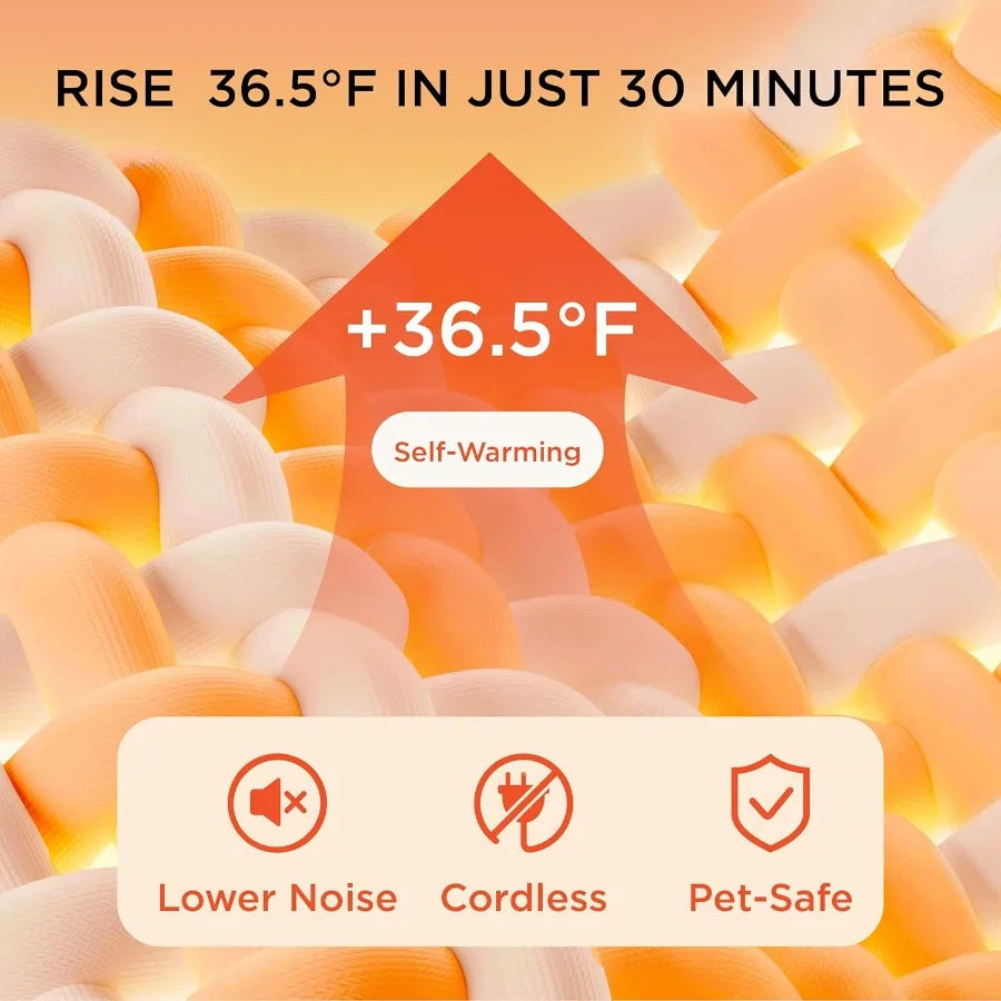 Self Warming Blanket for Large Dogs Waterproof Washable Fleece