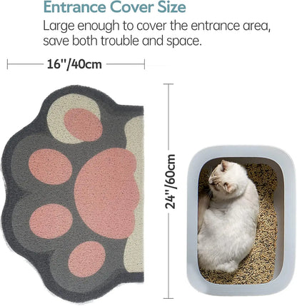 Cute Cat Litter Mat Trapping Anti Slip Floor