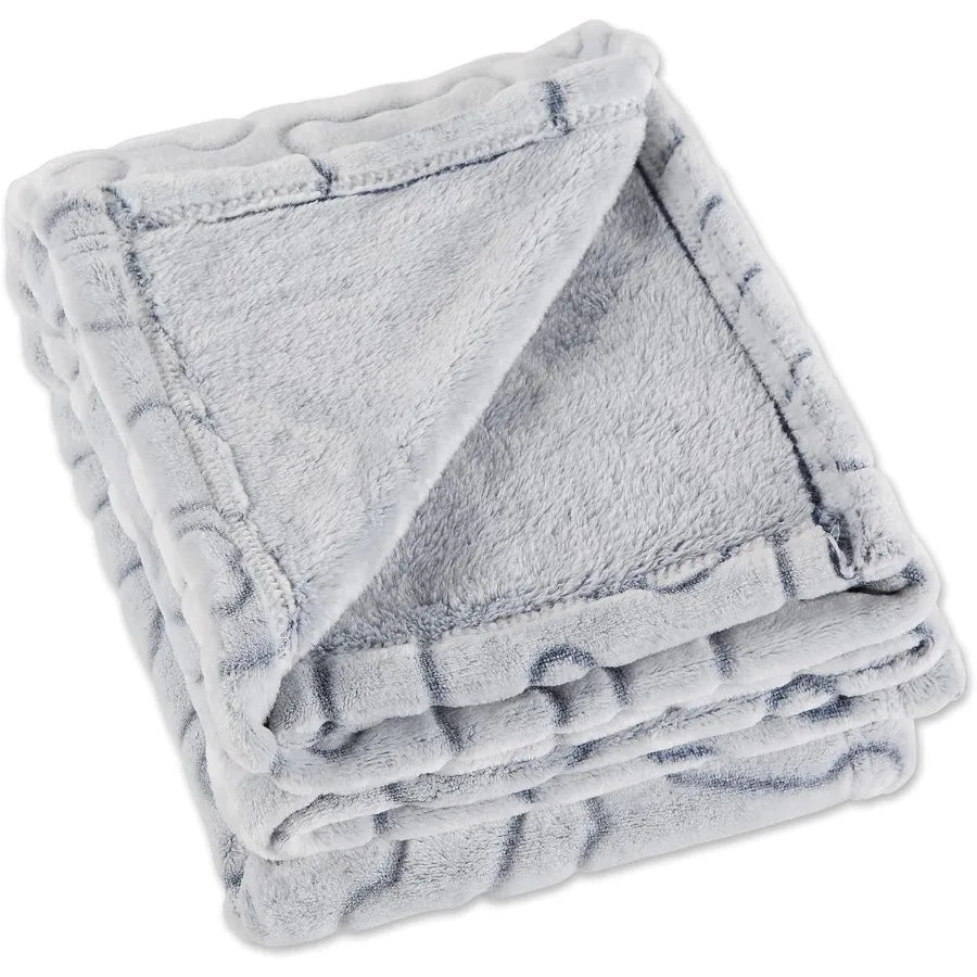 Embossed Bone Print Pet Blanket 36x48", Cozy Comfort
