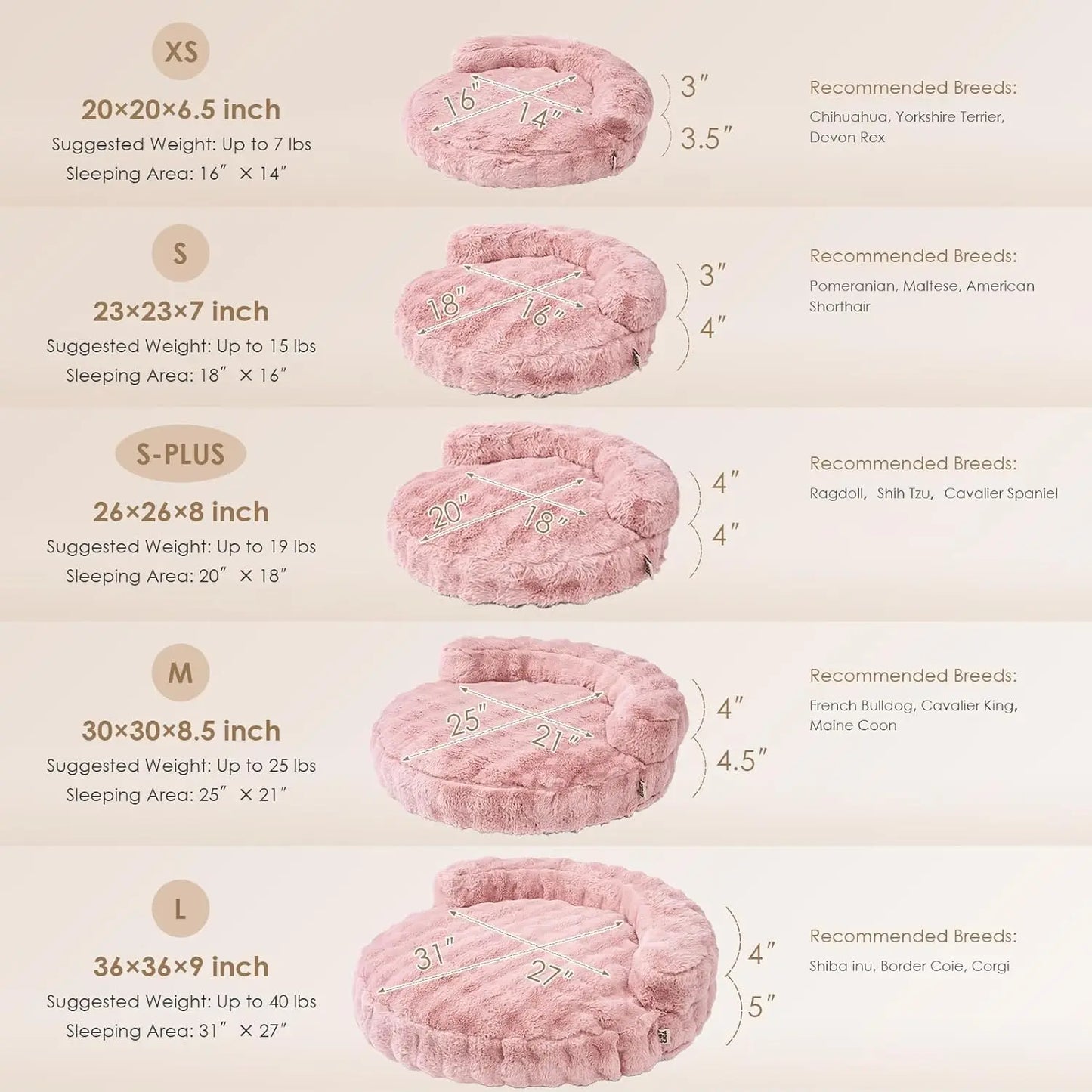 Pink Faux Fur Pet Sofa, Washable Removable Cover