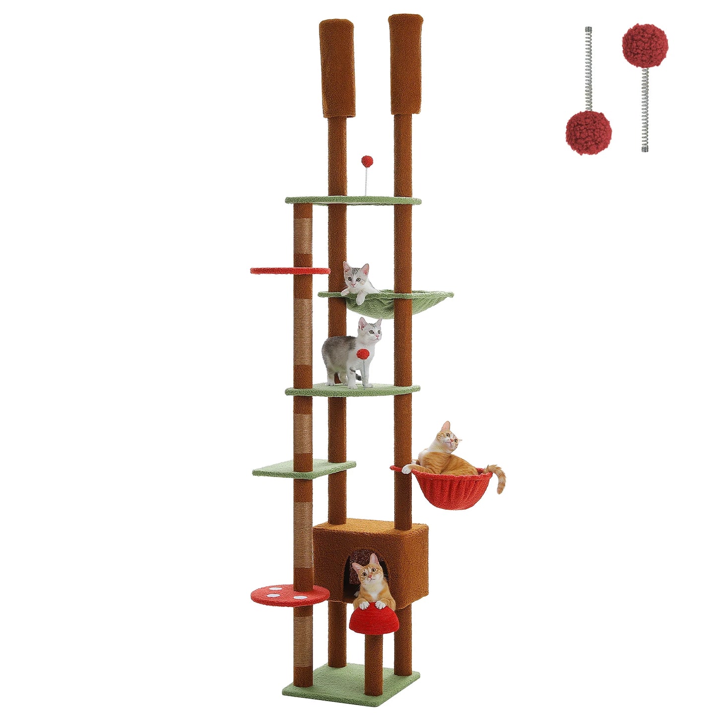 Adjustable Tree, Floor to Ceiling Cat Condo