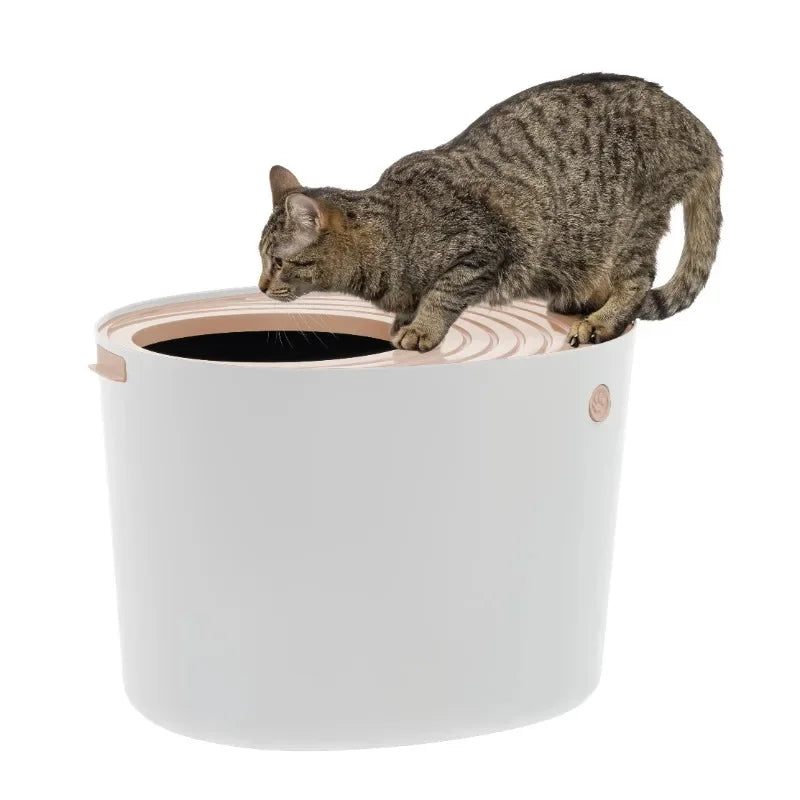 Kitty Litter Pan Litter Particle Catching Grooved Cover