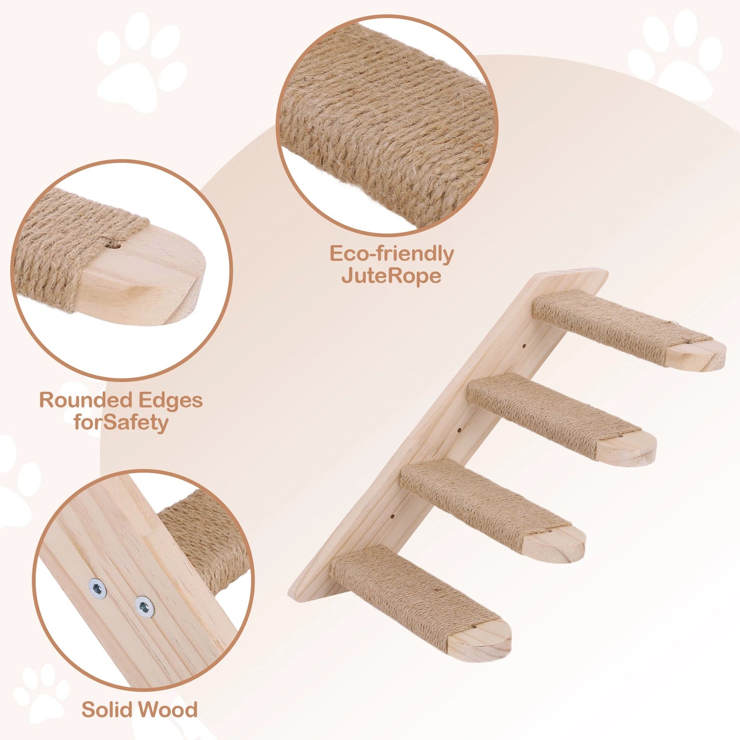 Wall Mounted Cat Climbing Frame for Cats Perch Shelves