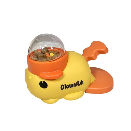 Interactive Pet Automatic Food Treat Dispenser Duck