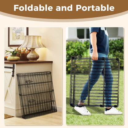 Foldable Metal Dog Playpen for Indoor/Outdoor