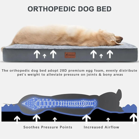 Waterproof Orthopedic Dog Bed Medium Non-Slip Foam