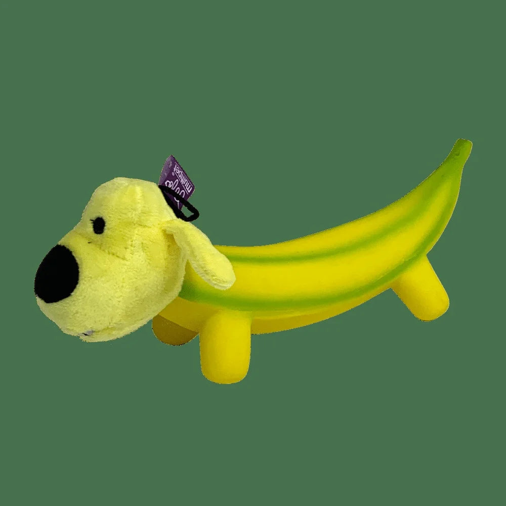 Durable Banana Shaped Plush Dog Toy Fetch Cuddle