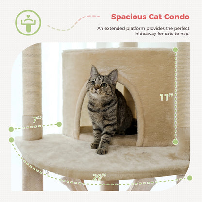 Floor to Ceiling Cat Tower, Scratching Posts, Condo, Hammock