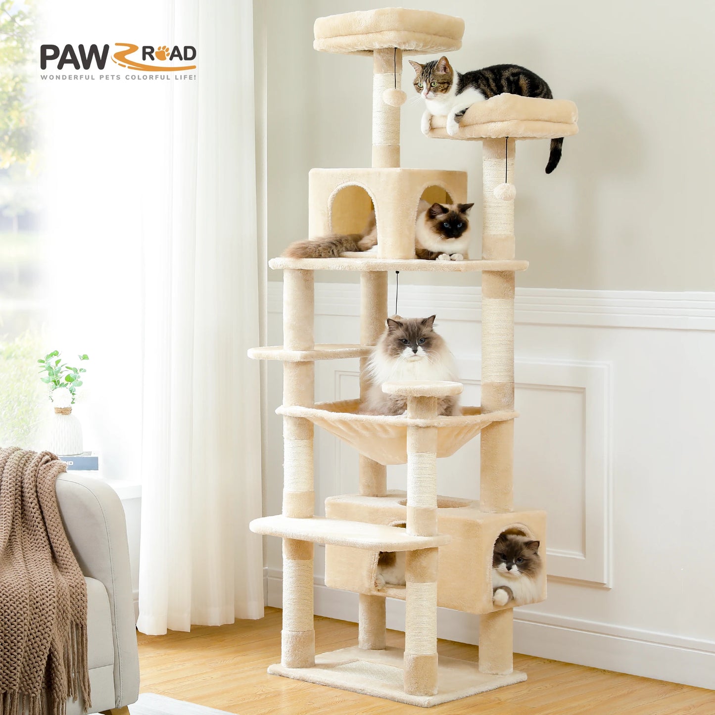 Multi-Level Tower Top Perch, Dangling Balls