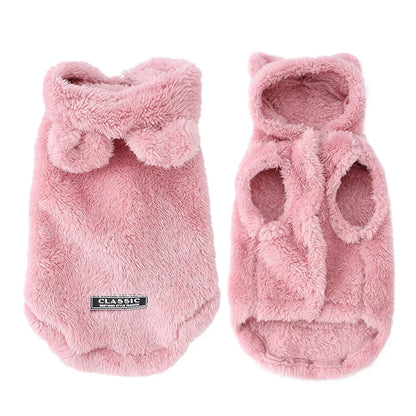 Soft Fleece Pet Cute Hoodie Coat Hooded Jacket