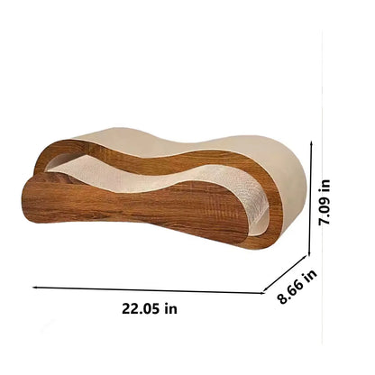 2 in 1 Cat Scratcher Cardboard Lounge Bed Durable Board