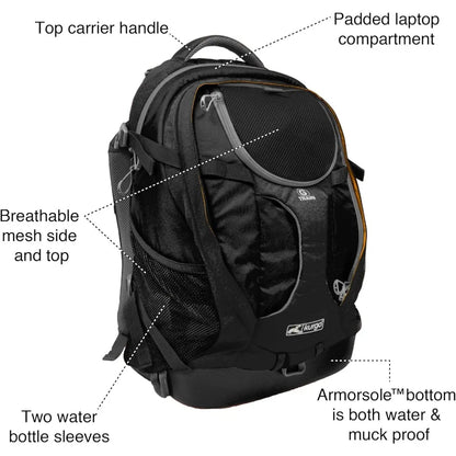 Navy Blue Dog Carrier Backpack Waterproof Bottom