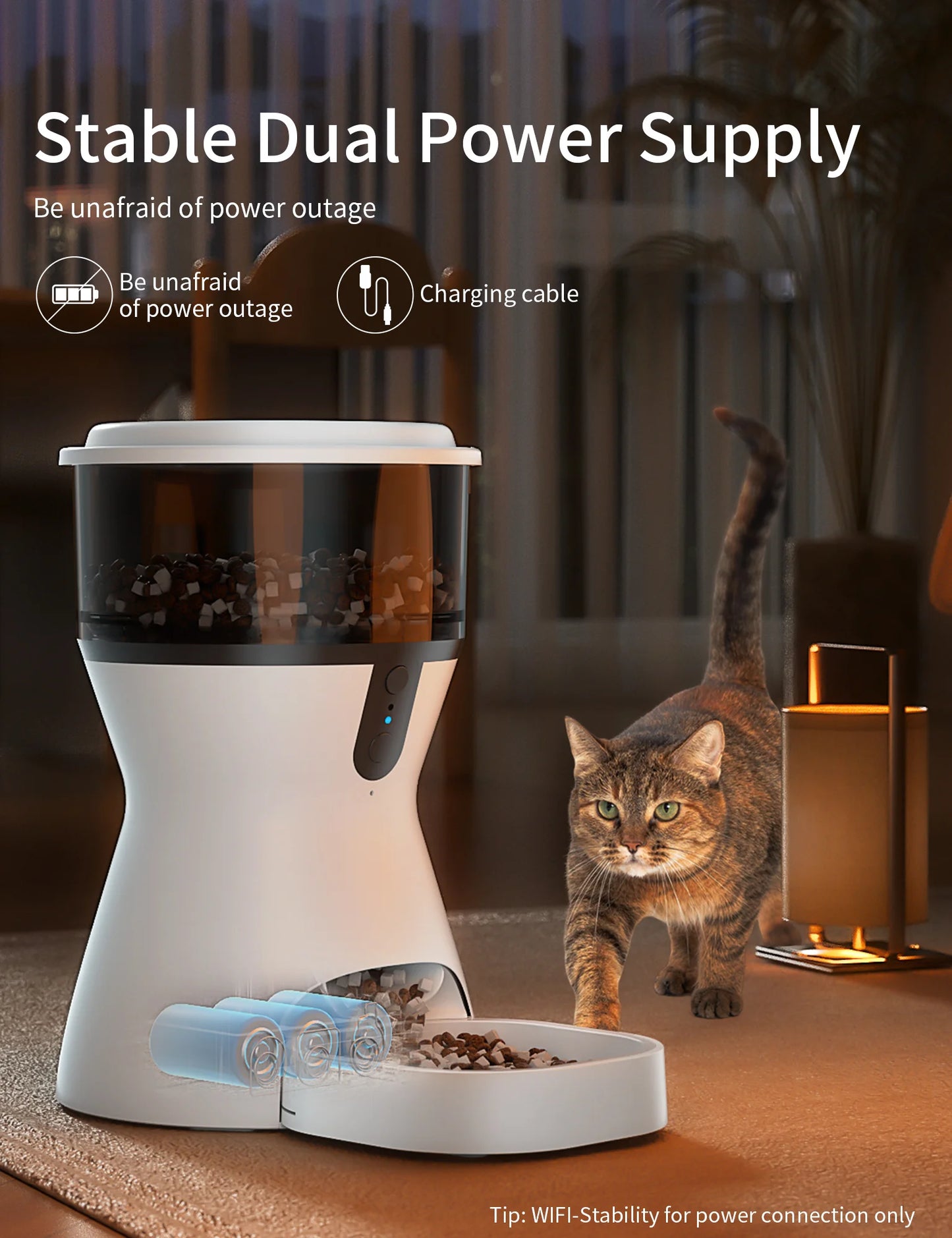Automatic Cat Feeder Voice Recorder, Programmable Portion