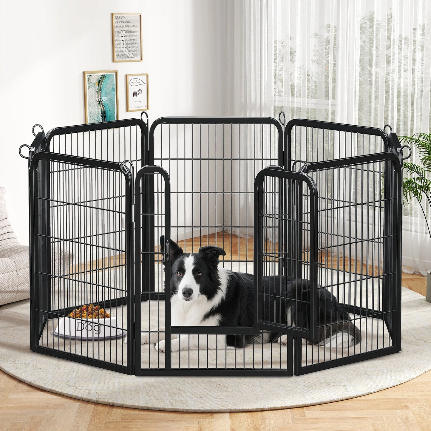 Heavy Duty Puppy Exercise Pen for Yard, RV Camping 8pc