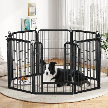 Heavy Duty Puppy Exercise Pen for Yard, RV Camping 8pc