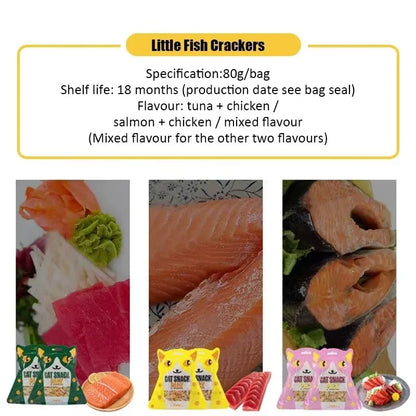 Cat Biscuits Salmon, Chicken, Tuna Crispy Catnip