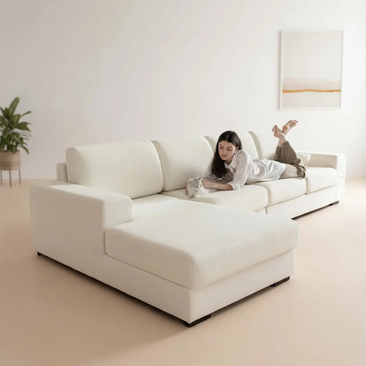 Stretch Sofa Covers 4-Piece Set, Washable Pet-Friendly