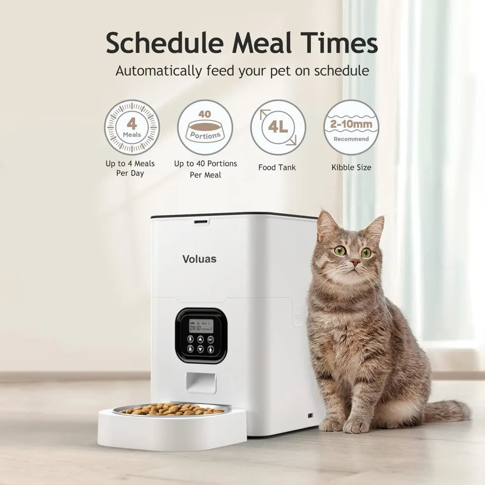 Automatic Cat Feeders - Dry Food Dispenser, Desiccant Bag