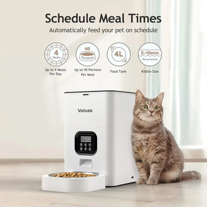 Automatic Cat Feeders - Dry Food Dispenser, Desiccant Bag