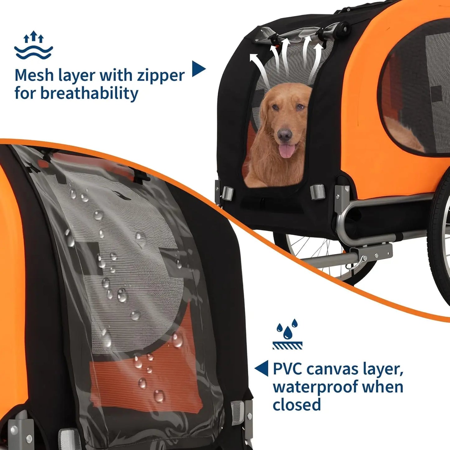 Pet Bicycle Carrier Easy Folding Cart