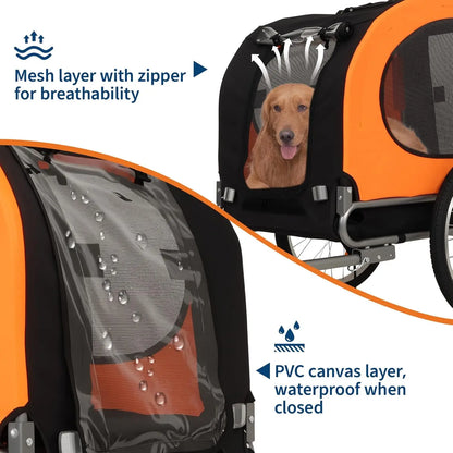 Pet Bicycle Carrier Easy Folding Cart