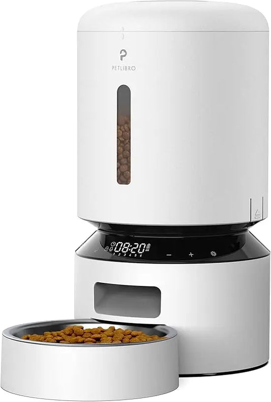 Automatic Cat Feeder Timed Dry Food Dispenser Dual Power