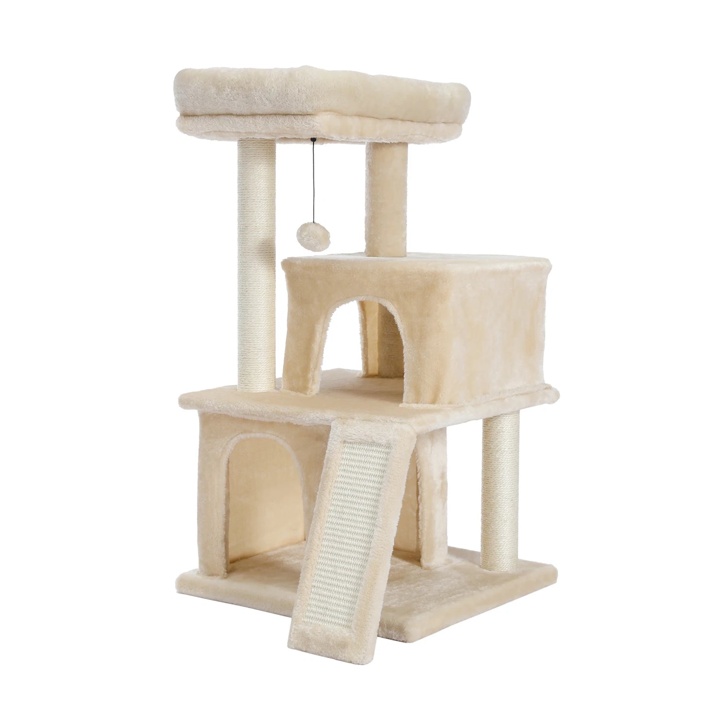 Small Cat Tree, Scratching Pad, Two Large Condos