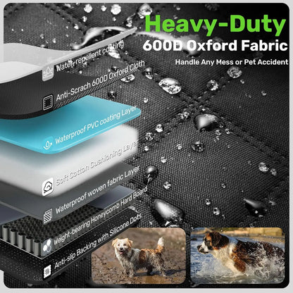 Heavy-Duty Dog Car Seat Cover Back Extender